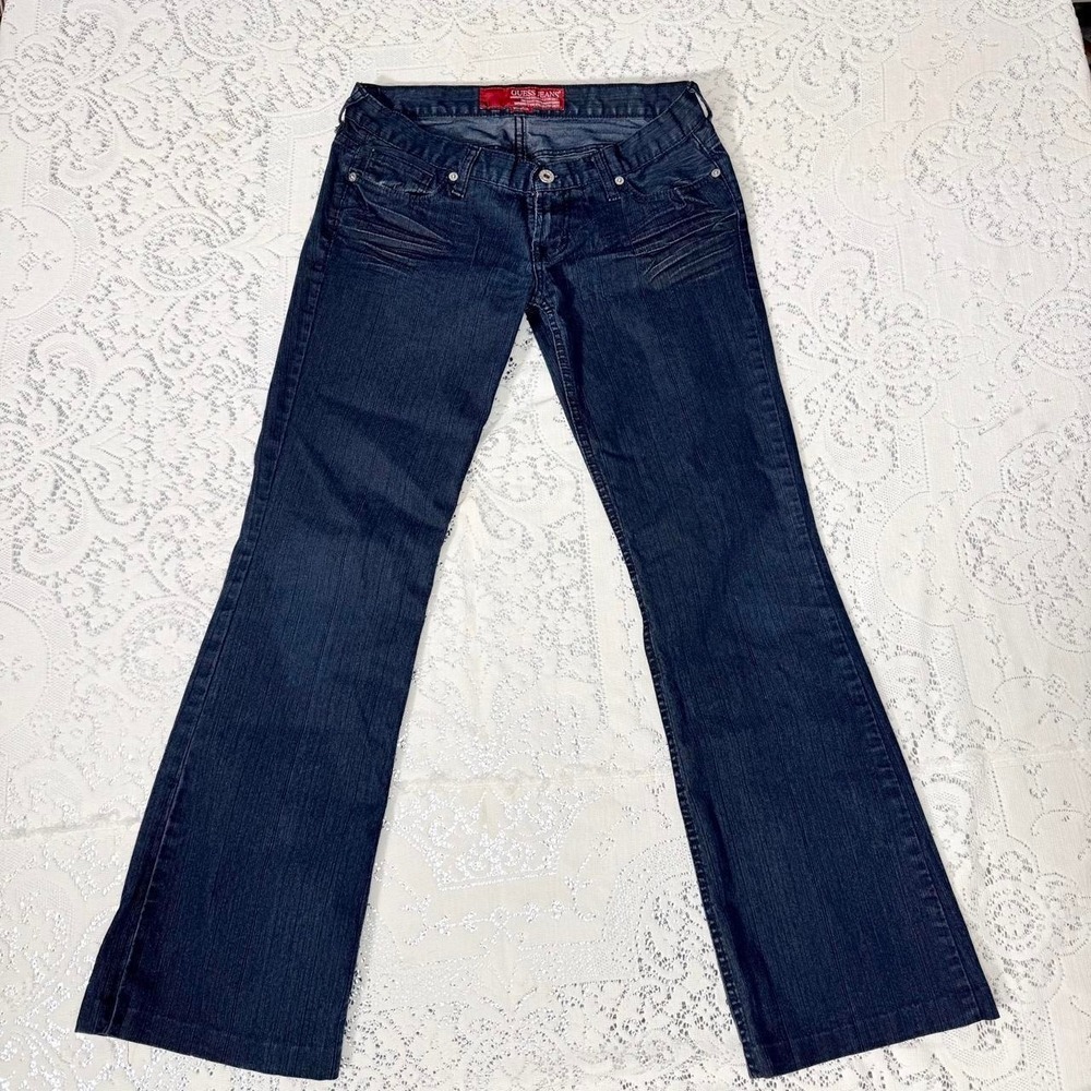 Guess Jeans Dark Wash Low Rise Bootcut Flare Jeans Size 28